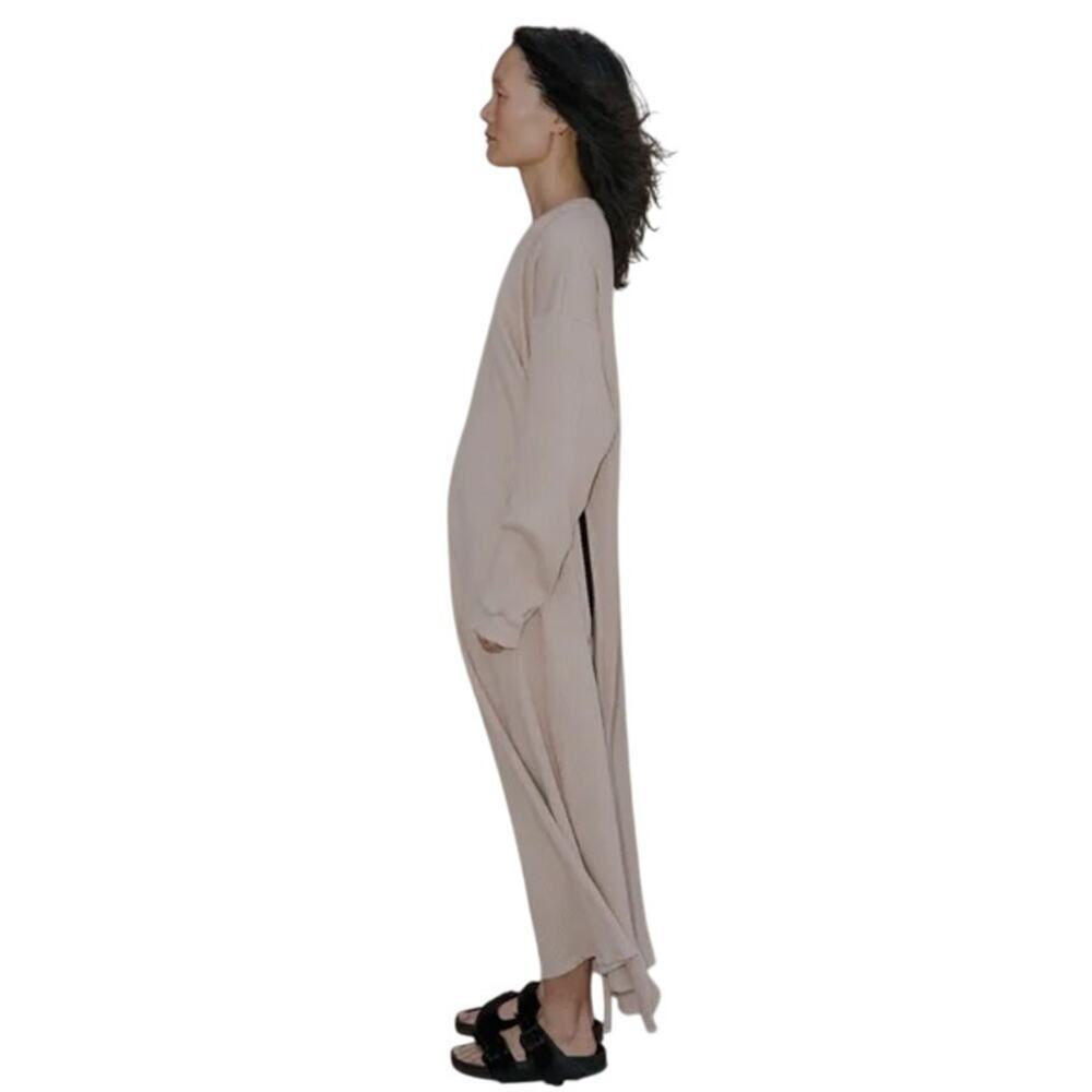 Baserange Women's Gravel Beige Shaw Kaftan Maxi Dress Size Medium Lagenlook — image 2 of 8